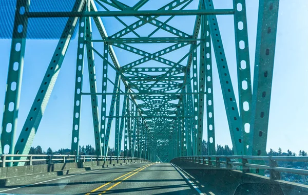 Una Vista Del Extremo Sur Del Puente Astoria Megler Estado —  Fotos de Stock