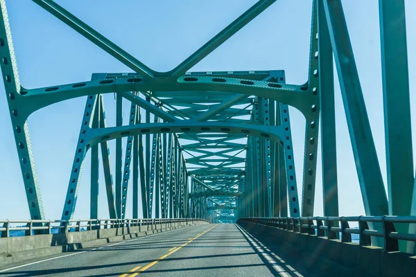 Widok Północny Kraniec Mostu Astoria Megler Północnym Zachodzie Pacyfiku — Zdjęcie stockowe