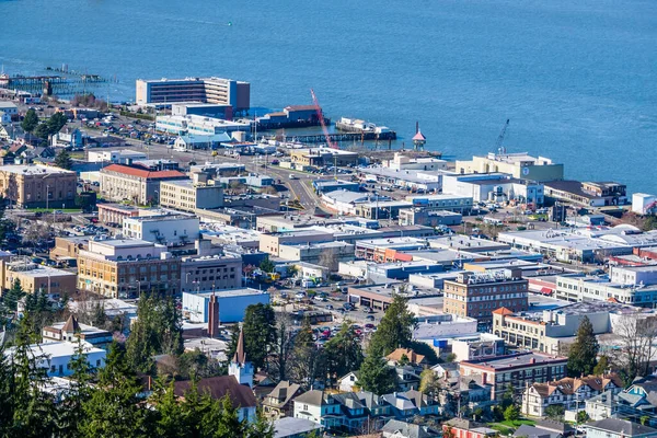 Oregon Daki Astoria Rıhtımındaki Binaların Manzarası — Stok fotoğraf