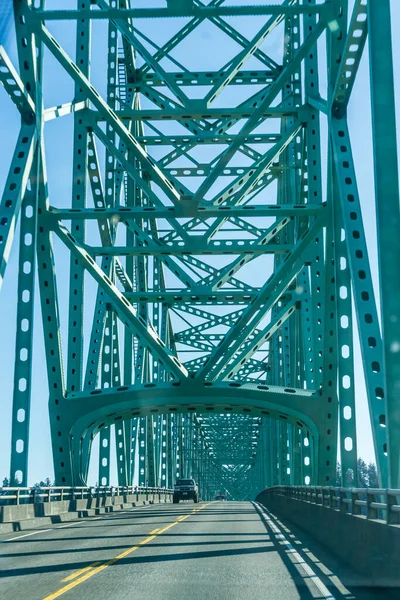 Una Vista Del Extremo Sur Del Puente Astoria Megler Estado — Foto de Stock