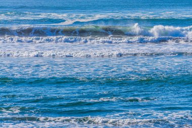 Westport, Washington 'da dalgalar ve beyaz su.