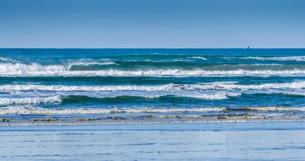 Vågor Rullar Long Beach Washington — Stockfoto