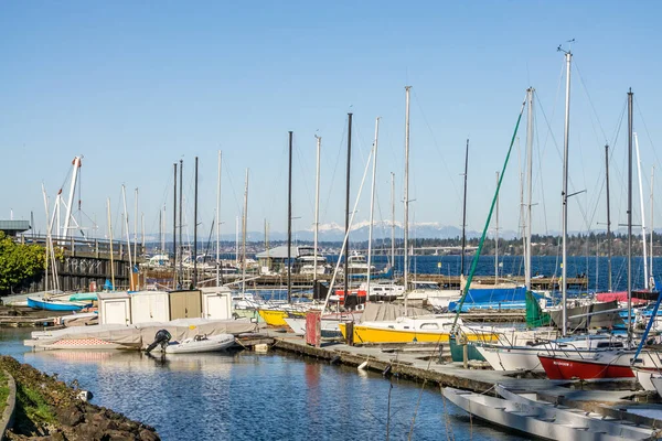 Veiw Delle Barche Marina Leschi Seattle Washington — Foto Stock