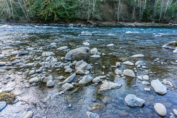 Flussfelsen Säumen Den Green River Bundesstaat Washington — Stockfoto