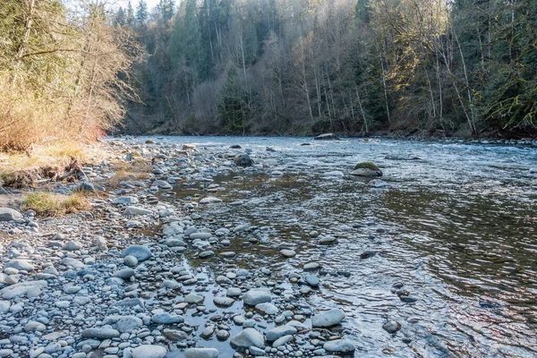 Des Rochers Bordent Rivage Green River Dans État Washington — Photo