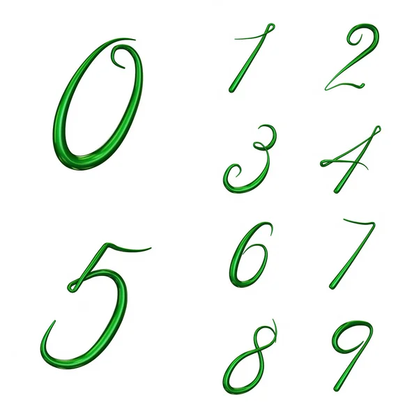 Set of 3d numbers from 0 to 9 — Stock Photo, Image