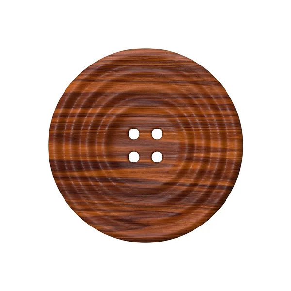 Wooden sewing (clothing) button — Φωτογραφία Αρχείου