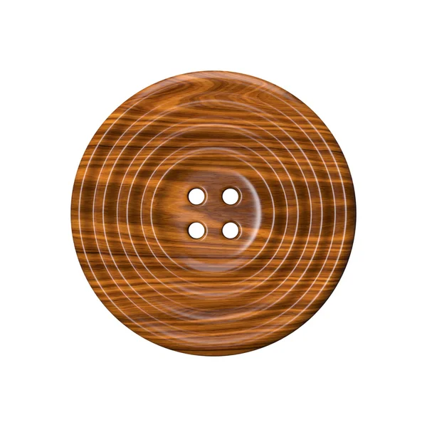 Дерев'яна швейна кнопка (одяг) — стокове фото