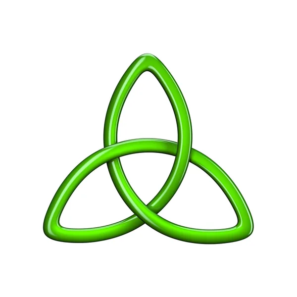 Трехмерная иллюстрация Тринити-узла или Трикветры — стоковое фото