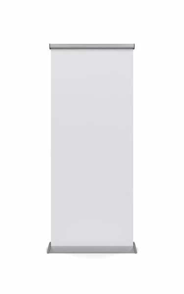 Mock up de banner rolo realista isolado no fundo branco — Fotografia de Stock