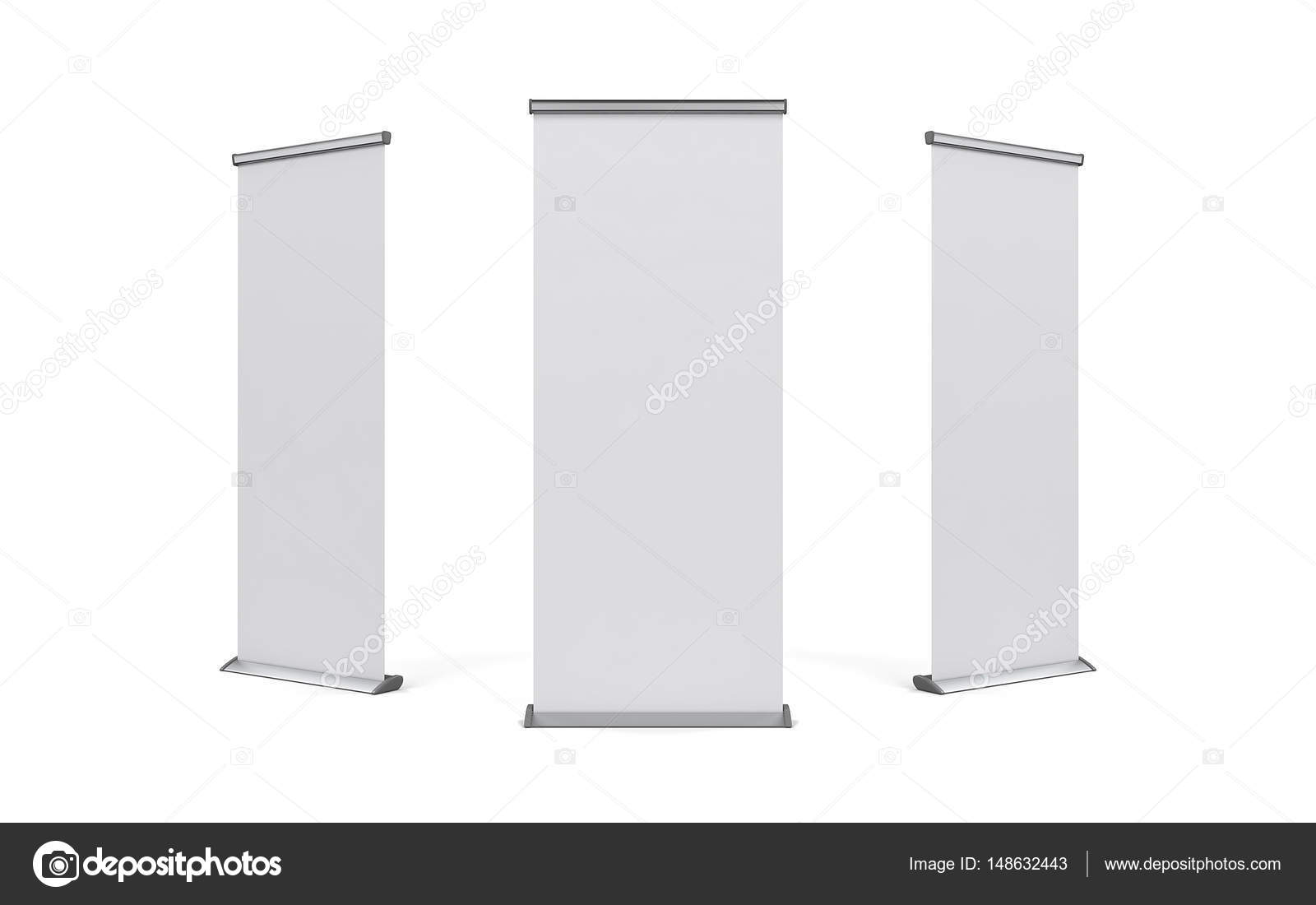 Blank roller banner set. 3d illustration Stock Photo by ©Dana_C 148632443