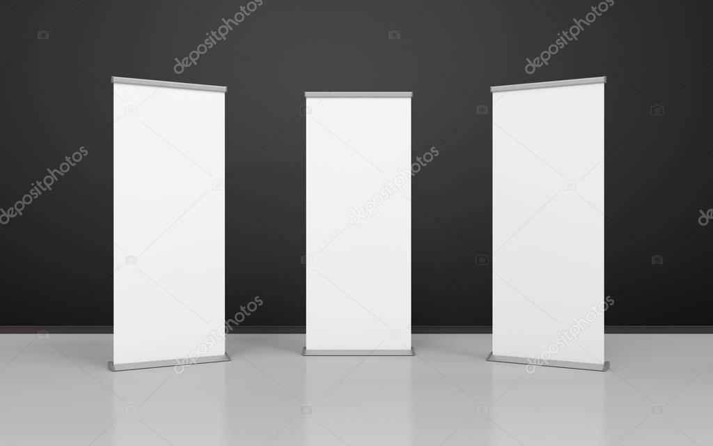 Blank roller banner set