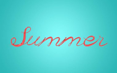 Yaz metin 3D çizimi