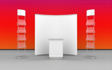 Sergi tasarımı açılır Stand, edebiyat Stand ve görüntüleme sayacı