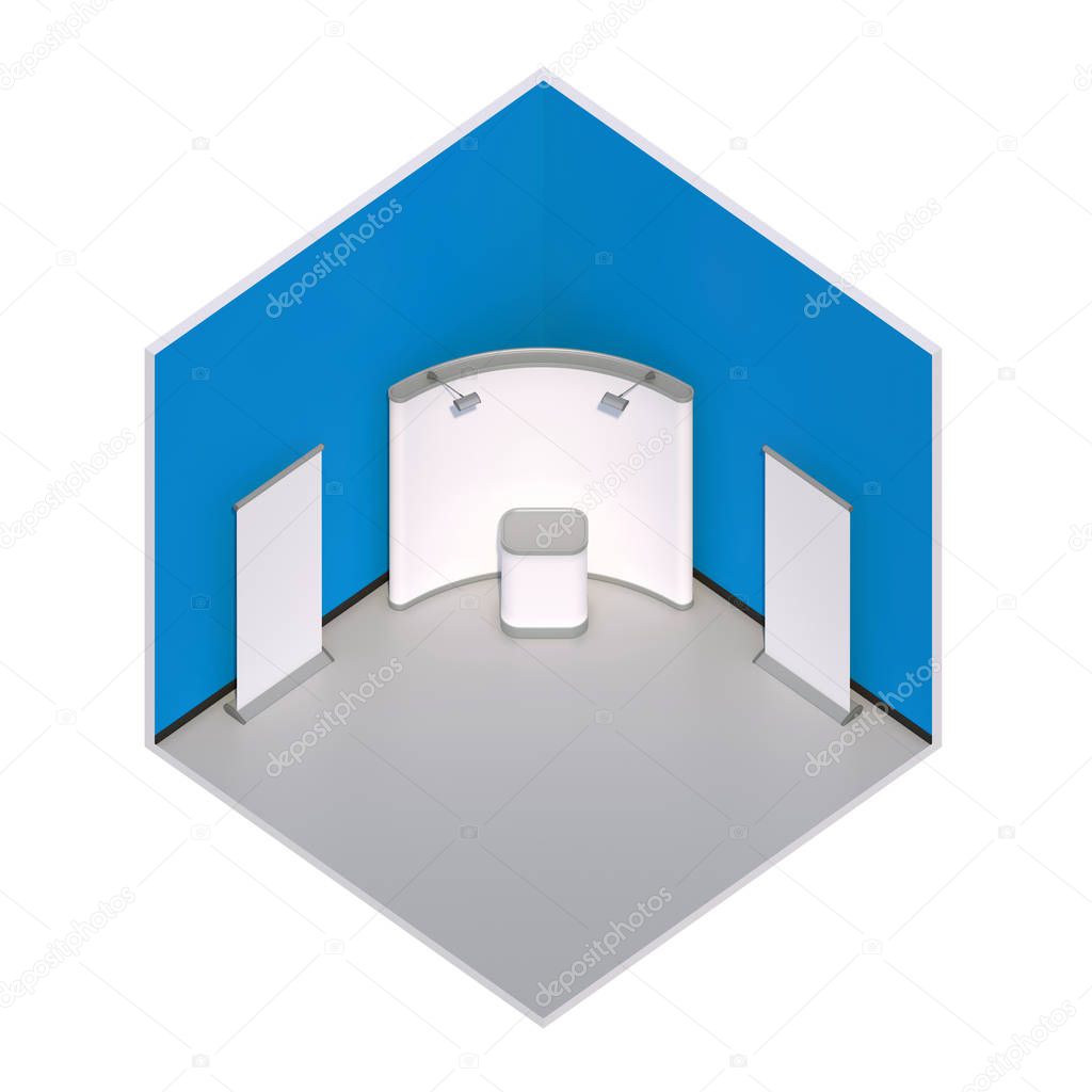Isometric exhibition booth stand