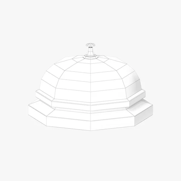 Cloche Service Illustration Noir Blanc — Photo