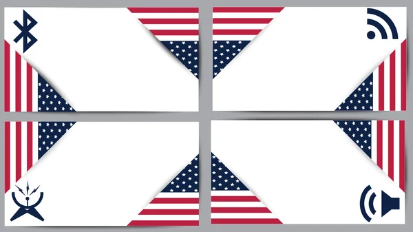 Logo banner xtream kommunikation in vereinigtem staat von amerika flagge — Stockvektor