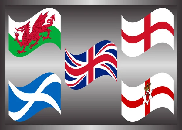 Bandeira do país em Reino Unido, Reino Unido —  Vetores de Stock