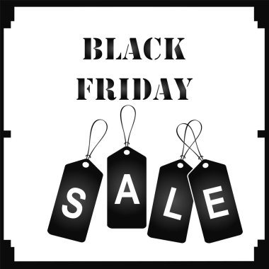 Siyah Cuma satış siyah arka plan üzerine