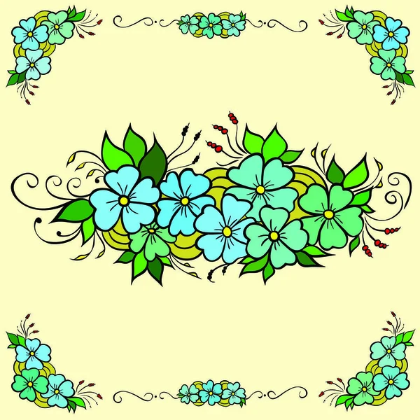 Στοιχείο της floral στολίδι. Doodle σχέδιο. — Διανυσματικό Αρχείο