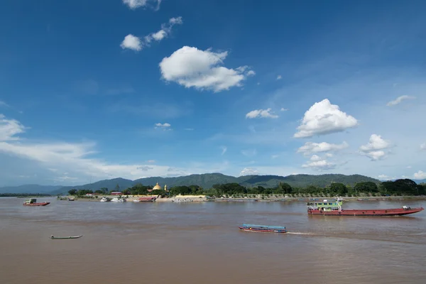 Río Mekong en el lugar llamado Triángulo Dorado, Tailandia — Foto de Stock