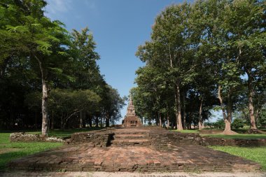 Antik pagoda adlı Wat pha sak Tapınağı, Chiang saen, Tayland