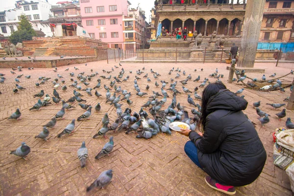Kathmandu Nepal Janeiro 2016 Patrimônio Mundial Povo Nepalês Local Praça — Fotografia de Stock