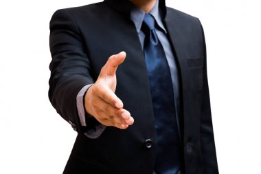 Açık el ile iş adamı  