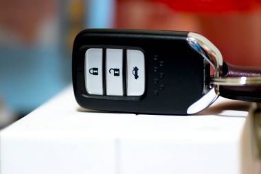 Digital car key on top. clipart