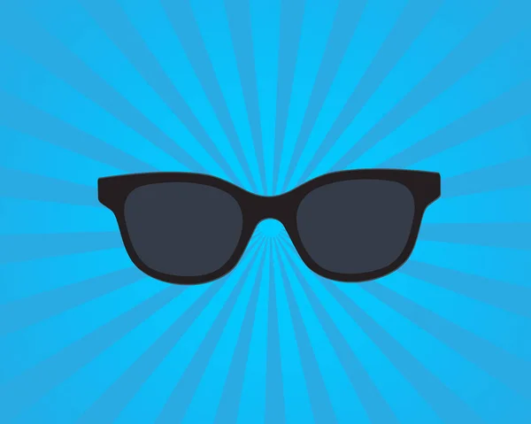 Sun Glasses Blue Pattern Radial Background — ストックベクタ