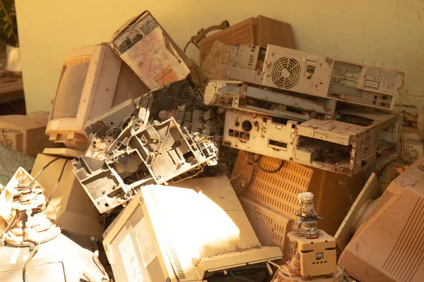 Old computer and electronic waste