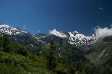 Manzaraya Grossglockner yüksek Alp Road, Avusturya
