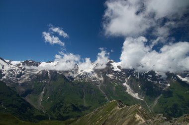 Manzaraya Grossglockner yüksek Alp Road, Avusturya