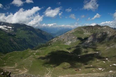 Manzaraya Grossglockner yüksek Alp Road, Avusturya