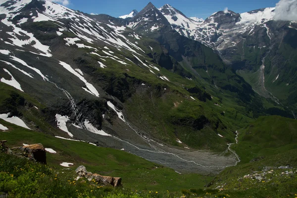 Landschap aan de Grossglockner hoog alpiene Road, Oostenrijk — Stockfoto