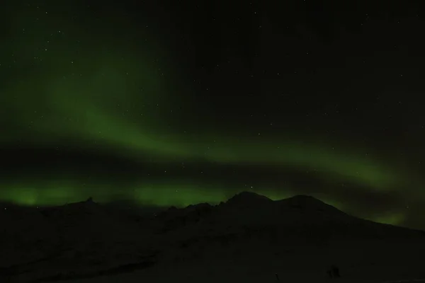 Zorza polarna w pobliżu Tromso, Norwegia — Zdjęcie stockowe