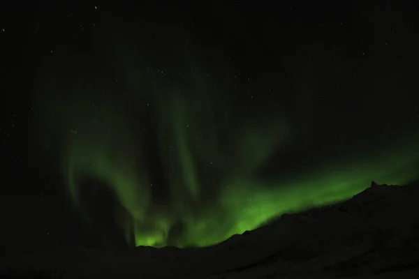 Zorza polarna w pobliżu Tromso, Norwegia — Zdjęcie stockowe