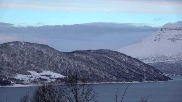 Sorkjosleira Fjord, Troms, Norway — 图库视频影像
