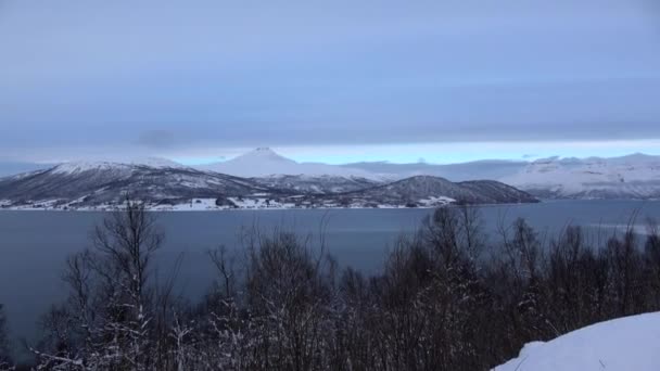 Sorkjosleira Fjord, Troms, Norway — Αρχείο Βίντεο