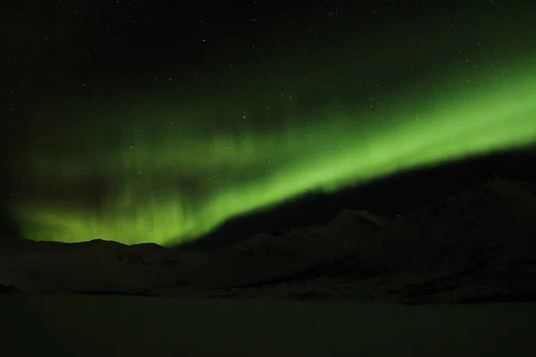 Luzes do norte perto de Tromso, Noruega — Fotografia de Stock