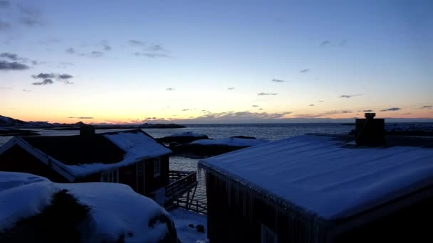 Lever de soleil en A, laps de temps, Norvège — Video