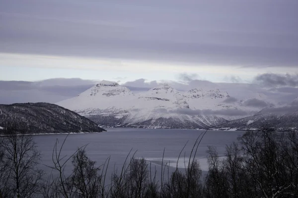 Sorkjosleira Fjord, Troms, Noruega — Fotografia de Stock