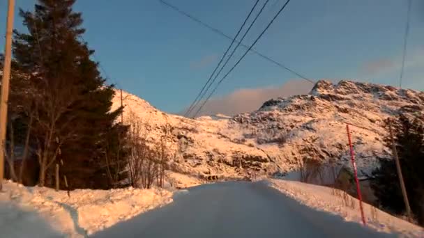 Guidare da A, Lofoten, Norvegia — Video Stock