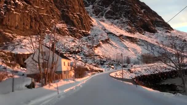 Guidare da A, Lofoten, Norvegia — Video Stock