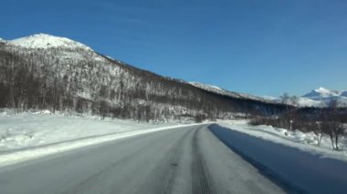 E10 yönünde Harstad, Norveç için sürücü