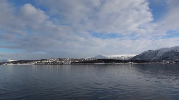 Ατλαντικού από Tromsoe, Νορβηγία — Αρχείο Βίντεο