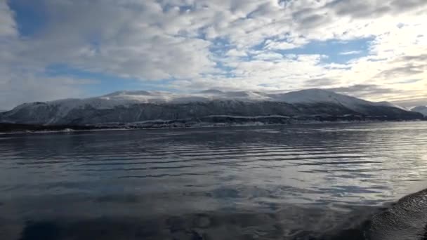 Atlantik durch tromsoe, norwegen — Stockvideo