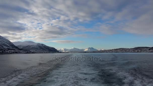 Atlântico por Tromsoe, Noruega — Vídeo de Stock