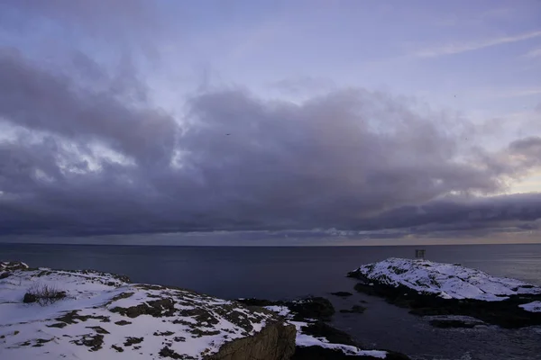 Zachód słońca na A, Norwegia — Zdjęcie stockowe