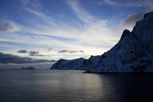 Coucher de soleil à A, Norvège — Photo